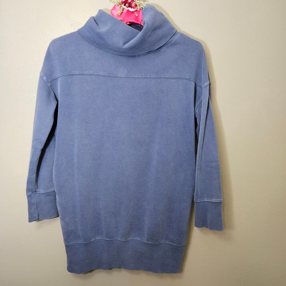 Y2K Silence+Noise UrbanOutfitters Blue Oversize Fleece Sweatshirt XS Tunic Cozy
